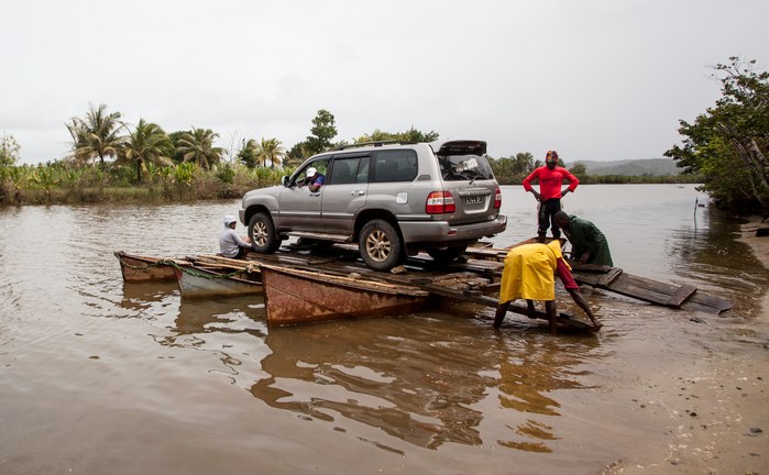 Madagascar river crossing